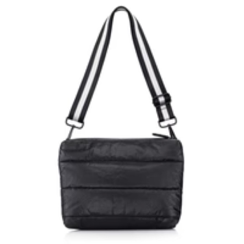 Hi Love Puffer Purse in Shimmer Black